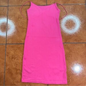 Zara hot pink bodycon mini dress